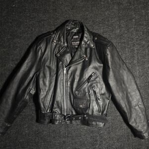 Vintage 90s Wilsons 100% Leather biker jacket